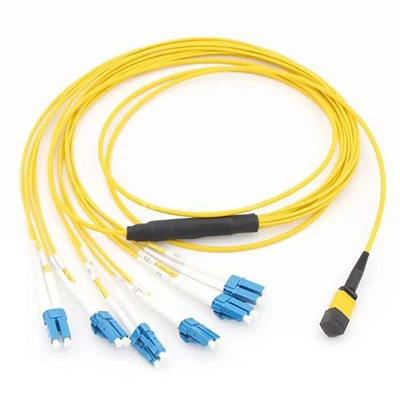 12 Fiber MTP APC do LC Singlemode Fanout Breakout Fiber Optic Cable Assembly